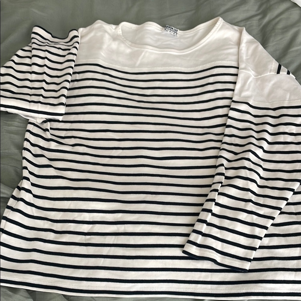 Armor Lux - Striped Black and White Long Sleeve Top